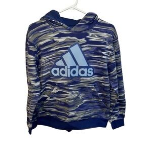 Adidas Blue Camouflage Hoodie Sweatshirt XL